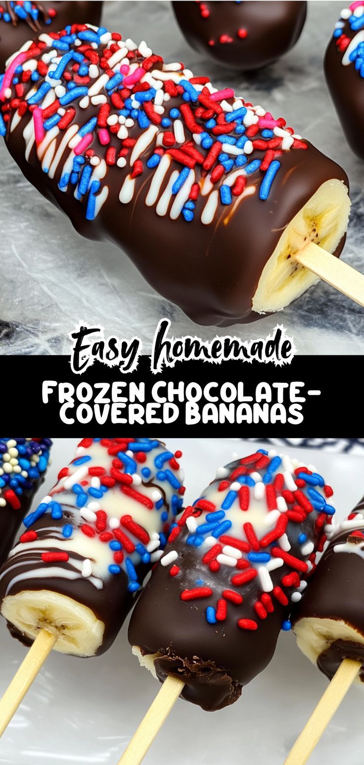 Make Easy Frozen Chocolate Covered Bananas at Home